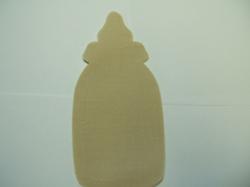 Baby Bottle Laser Cut Appliques (Size: with FUSIBLE - 6"H, Color: Tan/Beige  )