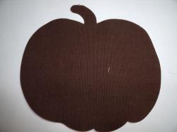 Pumpkin Laser Cut Appliques (Size: With FUSIBLE- 6"W, Color: Brown )