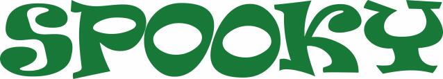SPOOKY  Letters Ravie Design Laser Cut Appliques (Size: with FUSIBLE - 4"H, Color: Green )