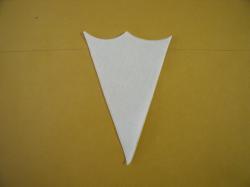 Ice Cream Cone Laser Cut Appliques (Size: With FUSIBLE- 5"H, Color: White )