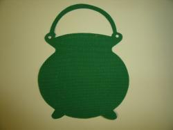 Pot 'o' Gold Die Cut Appliques (Size: 4"W, Color: Green)