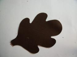 Oak Leaf  #2 Laser Cut Appliques (Size: 6"H, Color: Brown  )