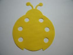 Ladybug Laser Cut Appliques (Size: 5"H, Color: Yellow  )