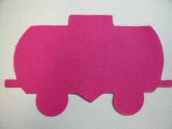 Train Tank Car Laser Cut Appliques (Size: 4"H, Color: Hot Pink )