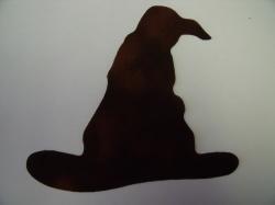 Witch's Hat Laser Cut Appliques (Size: 4"W, Color: Tonal - Brown  )