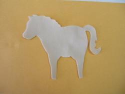 Horse Laser Cut Appliques (Size: 5"H, Color: White, Direction: Facing right)