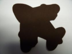 Airplane Laser Cut Appliques (Size: 4"W, Color: Brown )