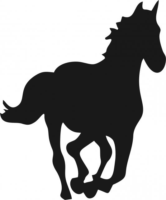 Horse Galloping Silhouettes Laser Cut Appliques (Size: with FUSIBLE - 10"H, Direction: running right)