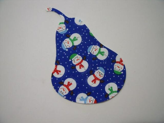 Christmas Pear Laser Cut Appliques (Size: 5"H, Color: Blue Snowmen)