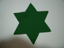Star of David Die Cut Appliques (Size: 6", Color: Green)