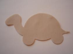 Turtle Laser Cut Appliques (Size: 6"W, Color: Tan/Beige  , Direction: Facing left)