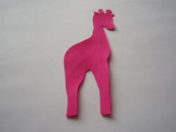 Giraffe Laser Cut Appliques (Size: 6"H, Color: Hot Pink  , Direction: Facing right)