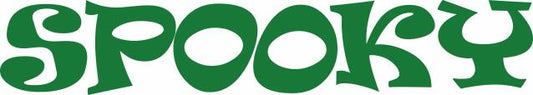 SPOOKY  Letters Ravie Design Laser Cut Appliques (Size: with FUSIBLE - 5"H, Color: Green )