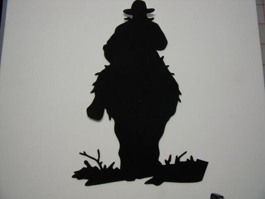 Cowboy - Chad Silhouette Laser Cut  (Size: 8"H)