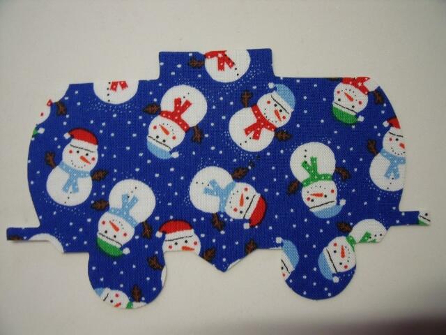 Christmas Train Tank Car Laser Cut Appliques (Size: with FUSIBLE - 6"H, Color: Blue Snowmen)