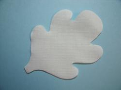 Oak Leaf  #2 Laser Cut Appliques (Size: 6"H, Color: White )