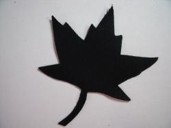 Maple Leaf Laser Cut Appliques (Size: 6"H, Color: Black )