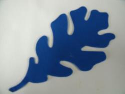 Oak Leaf Large Laser Cut Appliques (Size: with FUSIBLE - 6"H, Color: Blue  )