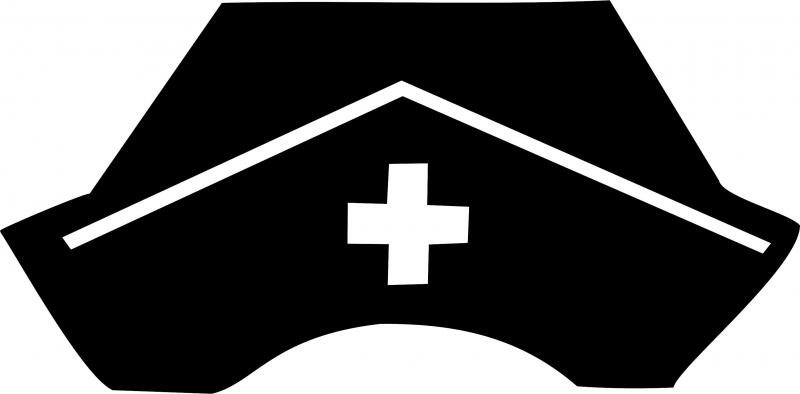 Nurse's Cap Laser Cut Appliques (Size: 10"H)