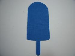 Ice Creamsicle Laser Cut Appliques (Size: With FUSIBLE- 6"H, Color: Blue  )
