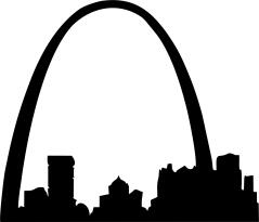 St. Louis Arch Silhouette Laser Cut Appliques